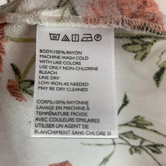 KIMCHI BLUE Womens Size 0 White Floral Cross Strap Mini Dress - Picture 8 of 9